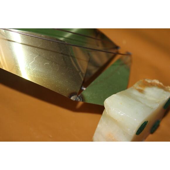 Vintage Pair Brass Metal Steel Onyx Sailboat Sculptures DeMott And Mario Jason - Picture 16 of 16